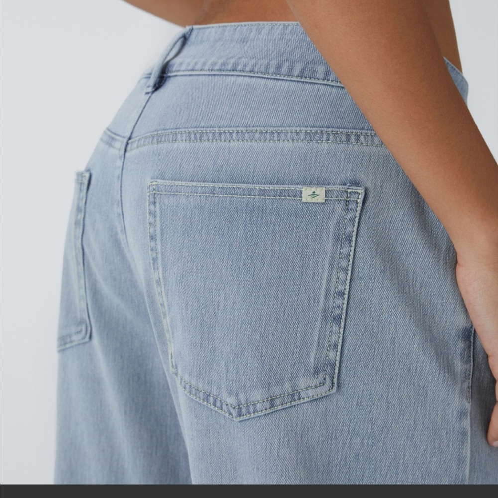 Halara Flex Asymmetric Low Rise Pockets Baggy Wide Leg Jeans Medium Petite M - Picture 3 of 4